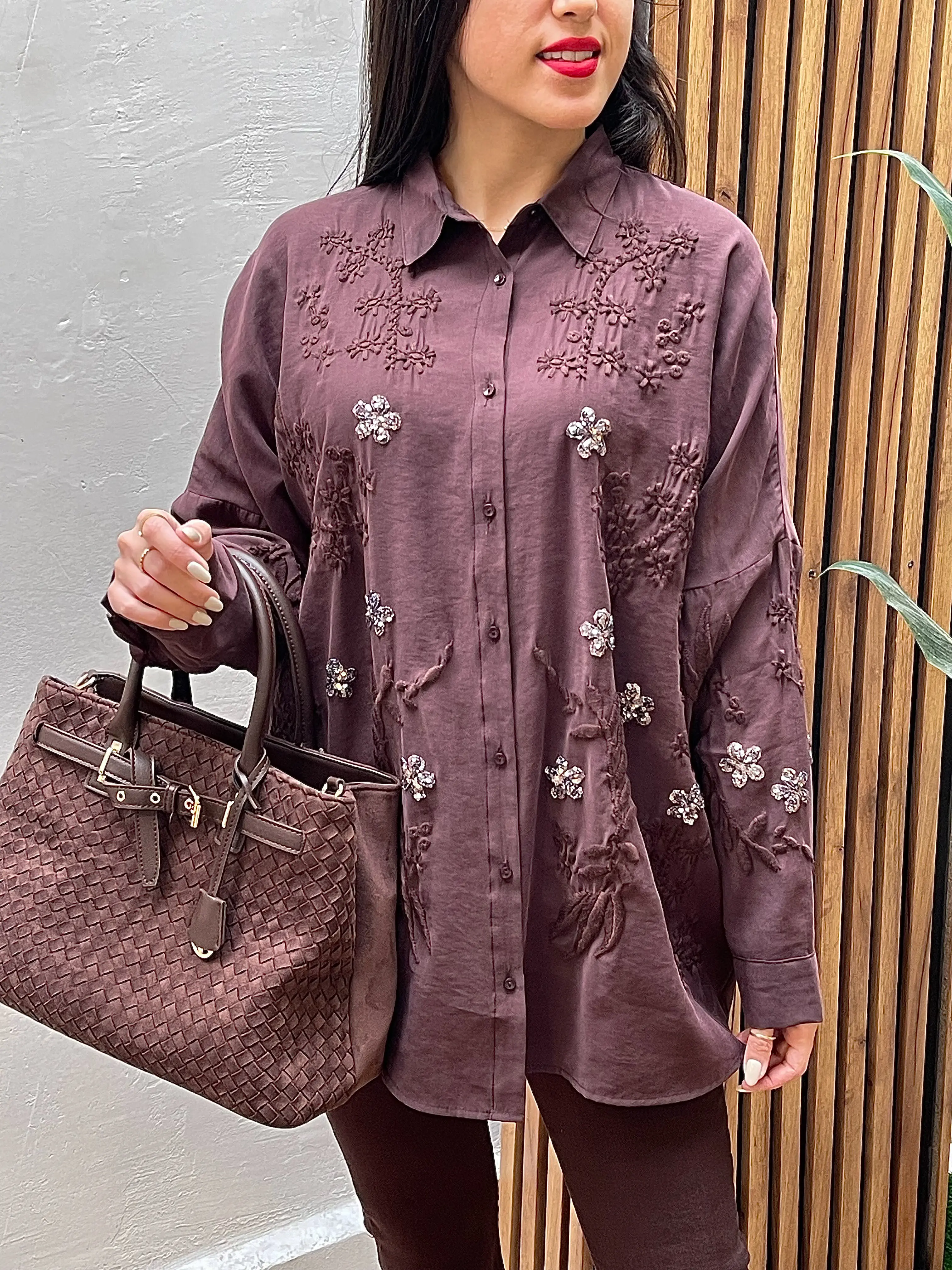 شومیز مانتویی مجلسی طرح ناریس